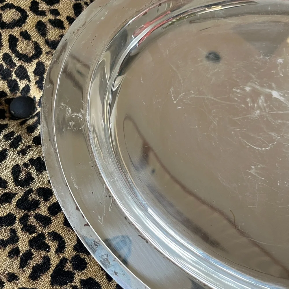 Williams Sonoma Large Silver Oval Tray NWT